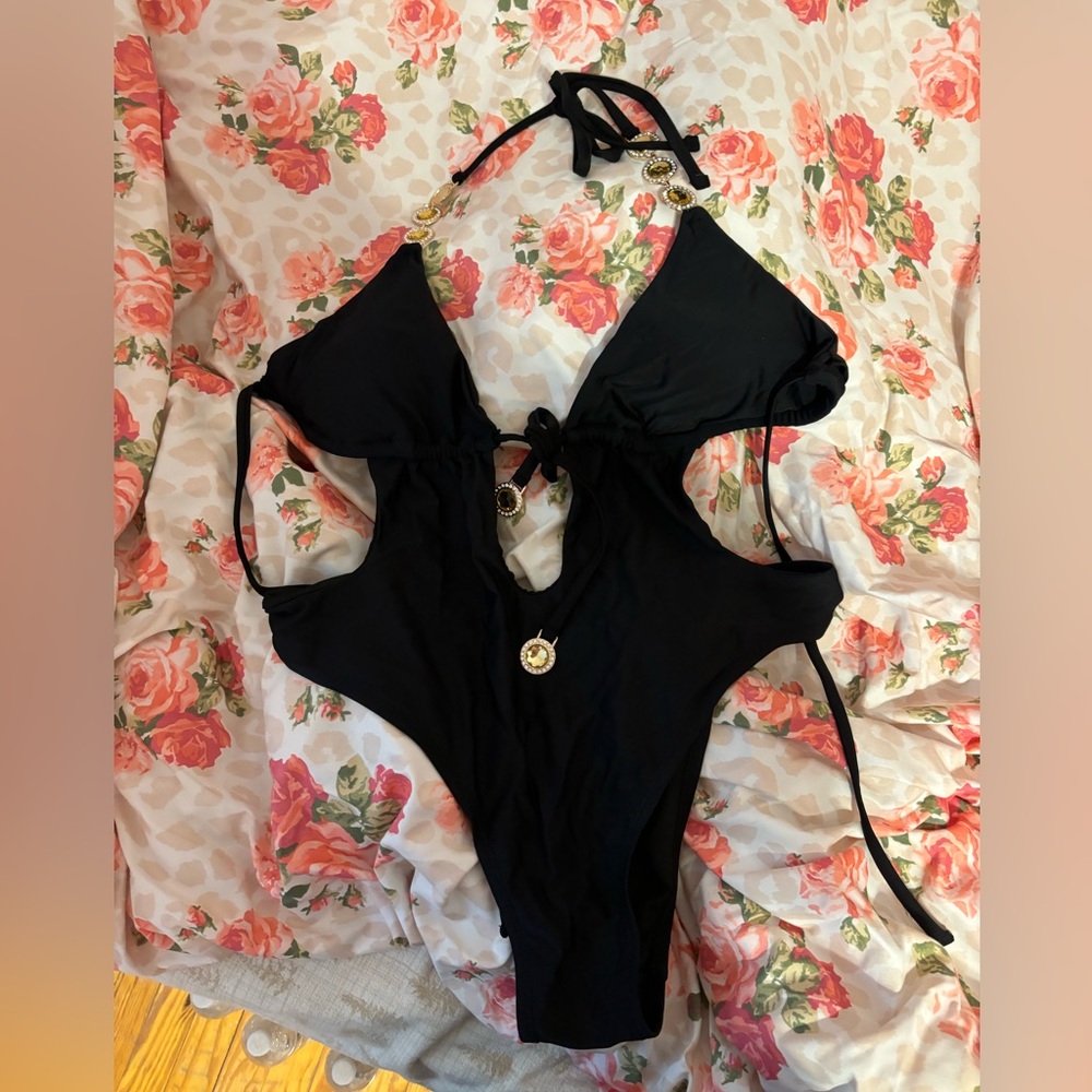Fashion nova one piece adalina crystals